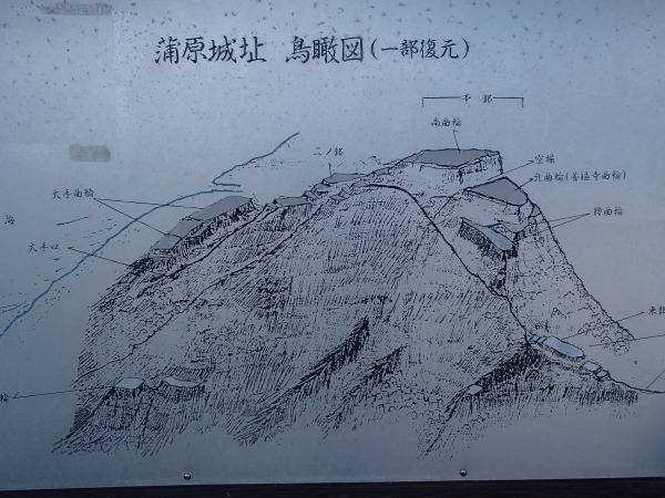 蒲原城址 鳥瞰図