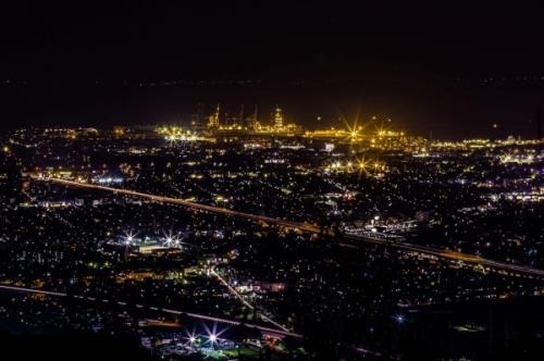 梶原山公園から清水港を望む夜景