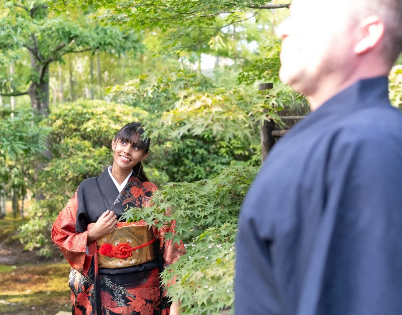 Kimono experience at Momijiyama Garden in Sumpu Castle Park